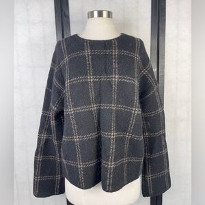 Vince Black and Brown Wool Sweater